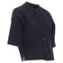 Women's Comme des Garcons navy blue pinstripe wool baseball shirt