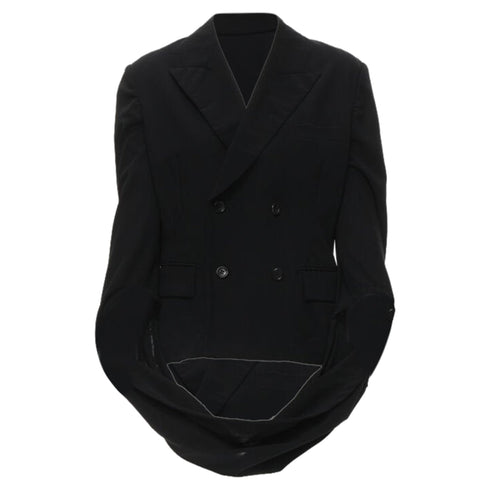Women's Comme des Garcons infinity loop sleeve double breasted blazer