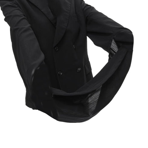 Women's Comme des Garcons infinity loop sleeve double breasted blazer