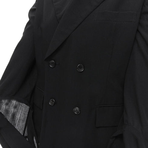 Women's Comme des Garcons infinity loop sleeve double breasted blazer
