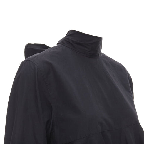 Women's Comme des Garcons asymmetric tiered flared tie back shirt