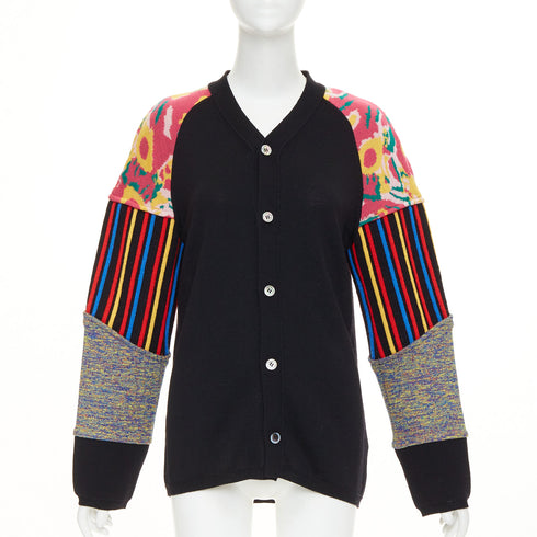 Men's Comme des Garcons Homme Plus patchwork sleeve cardigan