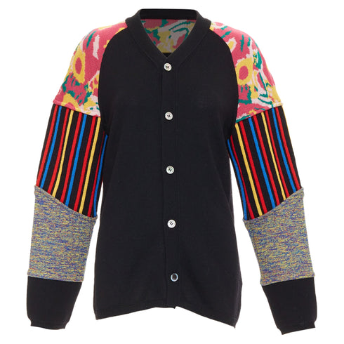 Men's Comme des Garcons Homme Plus patchwork sleeve cardigan