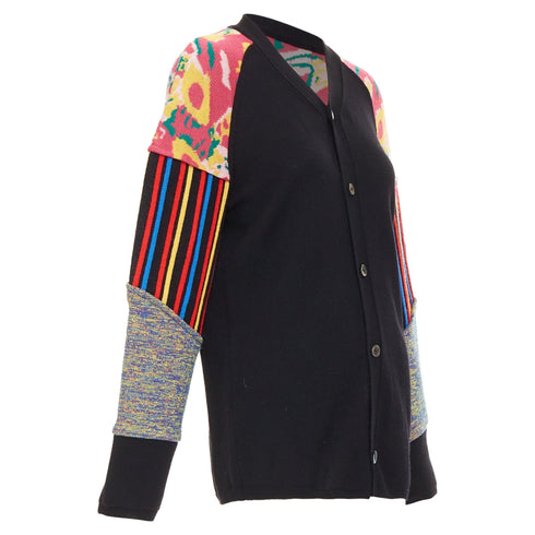Men's Comme des Garcons Homme Plus patchwork sleeve cardigan