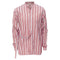 Men's Jil Sander cotton red vertical stripes deconstructed shirt