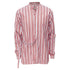 Men's Jil Sander cotton red vertical stripes deconstructed shirt