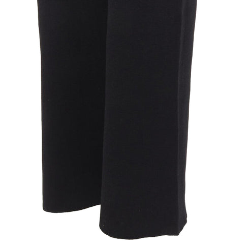 Women's Nanushka black viscose nylon knitted wide leg pants