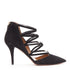 Women's Aquazzura Electric suede criss cross strappy booties pump