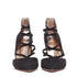 Women's Aquazzura Electric suede criss cross strappy booties pump