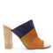 Women's Gianvito Rossi suede leather color block cork mules