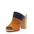 Women's Gianvito Rossi suede leather color block cork mules