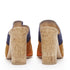 Women's Gianvito Rossi suede leather color block cork mules