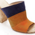 Women's Gianvito Rossi suede leather color block cork mules