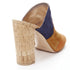 Women's Gianvito Rossi suede leather color block cork mules