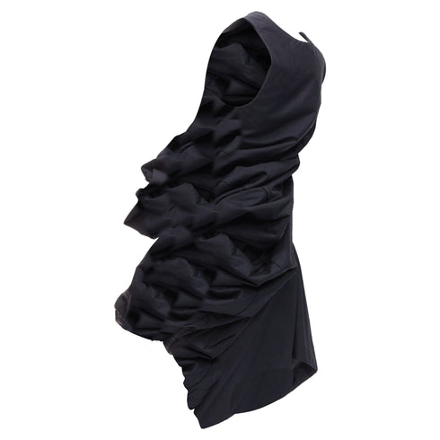 Women's Comme des Garcons Lumps Bumps circle cut asymmetric dress