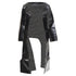 Women's Comme des Garcons black faux leather open frame cut out top