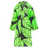 Women's Comme des Garcons leaf print 2D oversized structured canvas coat