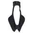 Women's Comme des Garcons black wool silver grommet cut out pannier dress