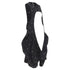 Women's Comme des Garcons black wool silver grommet cut out pannier dress
