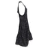Women's Comme des Garcons black wool silver grommet cut out pannier dress