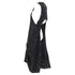 Women's Comme des Garcons black wool silver grommet cut out pannier dress