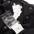 Women's Comme des Garcons black wool silver grommet cut out pannier dress