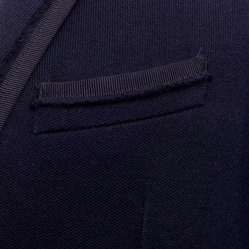 Men's Etro New Jersey navy cotton paisley lined blazer