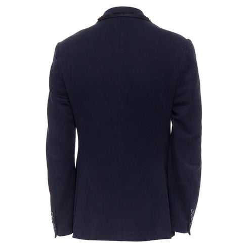 Men's Etro New Jersey navy cotton paisley lined blazer
