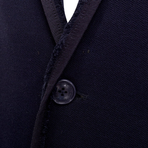 Men's Etro New Jersey navy cotton paisley lined blazer