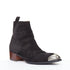Men's Giuseppe Zanotti Sheldon black suede metal toe block heel boots
