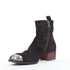 Men's Giuseppe Zanotti Sheldon black suede metal toe block heel boots