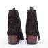 Men's Giuseppe Zanotti Sheldon black suede metal toe block heel boots