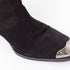 Men's Giuseppe Zanotti Sheldon black suede metal toe block heel boots
