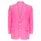 Men's Etro silk magenta pink pocket flap single breasted blazer