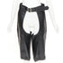 Men's Comme des Garcons leather cutout chaps shorts