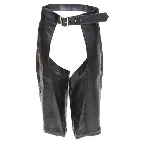 Men's Comme des Garcons leather cutout chaps shorts
