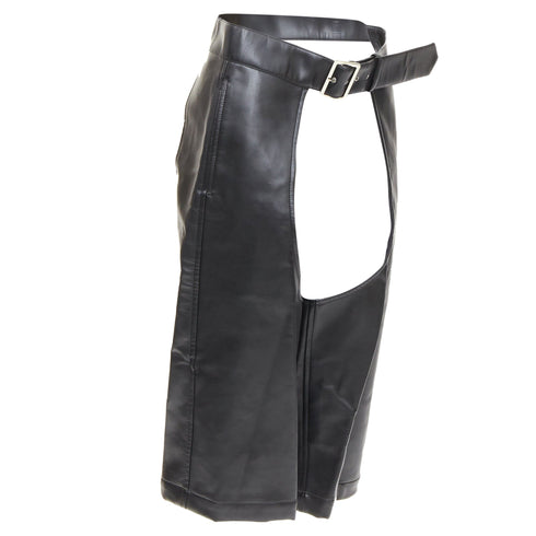 Men's Comme des Garcons leather cutout chaps shorts