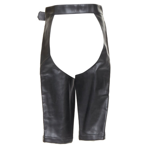 Men's Comme des Garcons leather cutout chaps shorts