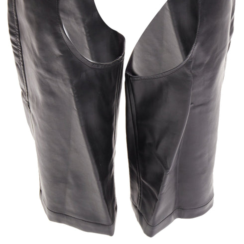 Men's Comme des Garcons leather cutout chaps shorts