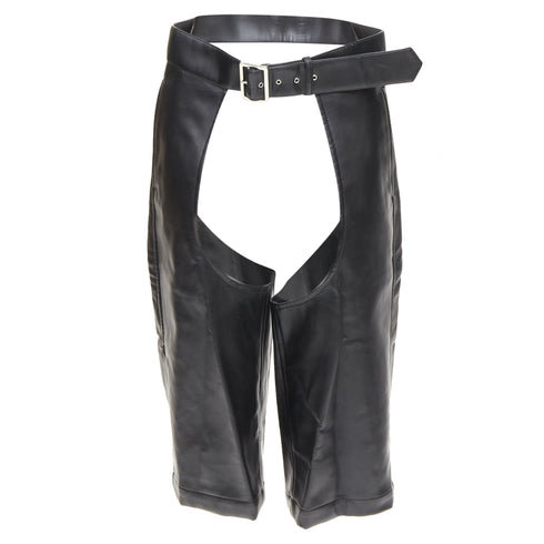 Men's Comme des Garcons leather cutout chaps shorts