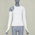 Women's Helmut Lang cutout asymmetrical ribbed cotton knit top