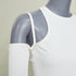 Women's Helmut Lang cutout asymmetrical ribbed cotton knit top
