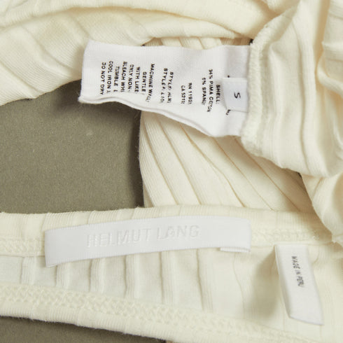 Women's Helmut Lang cutout asymmetrical ribbed cotton knit top