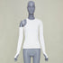 Women's Helmut Lang cutout asymmetrical ribbed cotton knit top