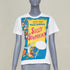 Women's Comme des Garcons blue yellow graphic jersey tshirt