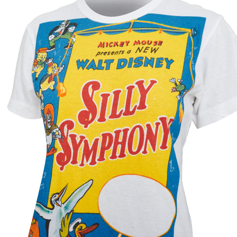 Women's Comme des Garcons blue yellow graphic jersey tshirt