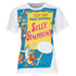 Women's Comme des Garcons blue yellow graphic jersey tshirt