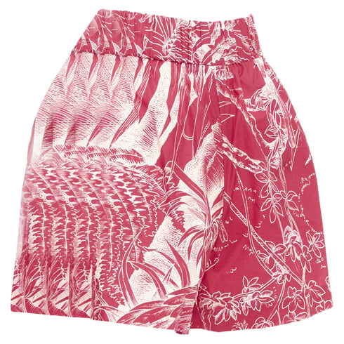 Women's Red Valentino Tropical Parrot high waist printed shorts
