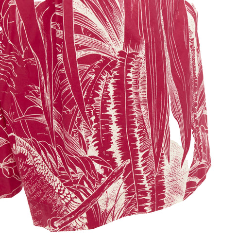 Women's Red Valentino Tropical Parrot high waist printed shorts