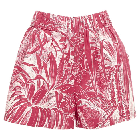 Women's Red Valentino Tropical Parrot high waist printed shorts
